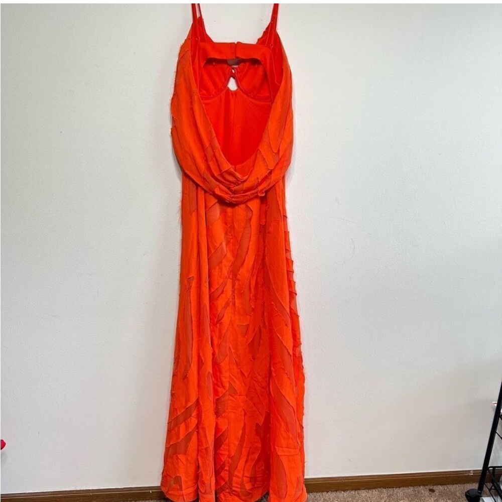 Jonathan Simkhai Scarlet Orange Katie Textured Slip Dress 6 Women - Picture 11 of 11